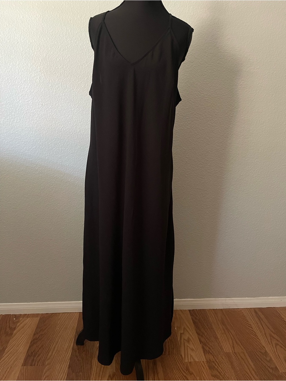 a new day Black V-Neck Maxi Slip Dress